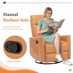 Comfortable Swivel Rocker Recliner Chair for Nursery Living Room Relaxation