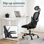 Ergonomic High-Back Office Chair with Adjustable Headrest, Lumbar Support, Thick Cushion