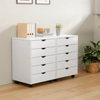 Versatile 5-Drawer Chest with Wheels for Office and Living Room