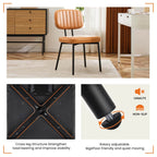 Modern Faux Leather Dining Room Chairs Set, Ergonomic Mid-Century Kitchen Accent Seating