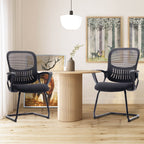Comfortable Ergonomic Mesh Office Chair with Lumbar Support and Integrated Storage Basket