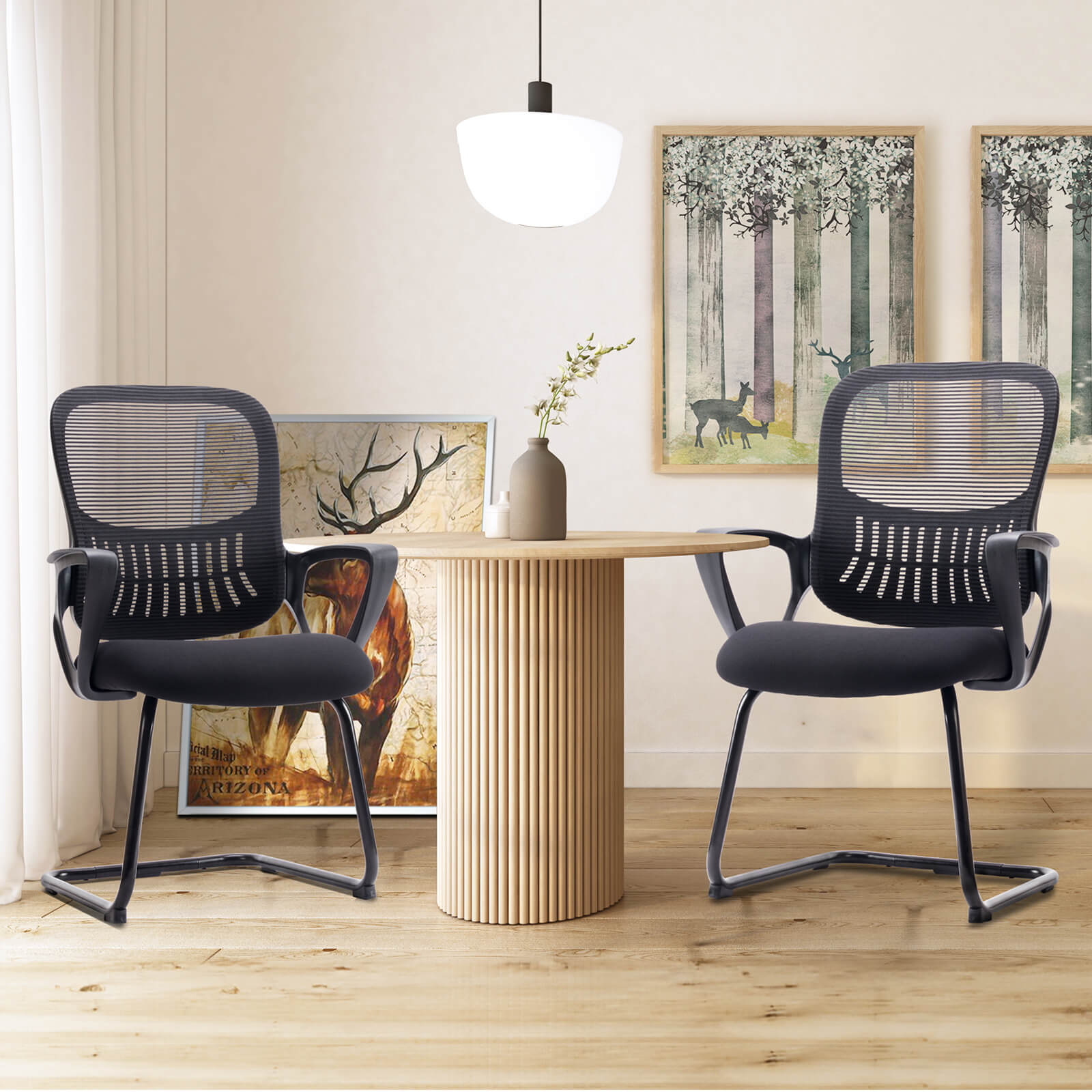 Comfortable Ergonomic Mesh Office Chair with Lumbar Support and Integrated Storage Basket