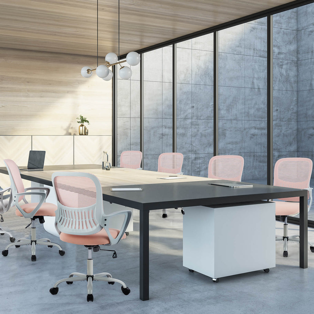 Ergonomic Office Chair with Lumbar Support, Adjustable Height, and Armrests