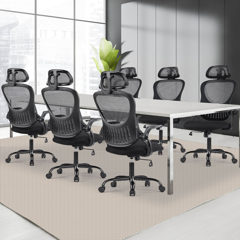 Ergonomic High-Back Office Chair with Adjustable Headrest, Lumbar Support, Thick Cushion