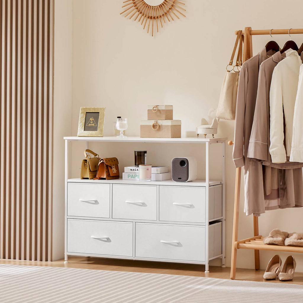 Versatile Storage Shelf TV Stand for Living Room Bedroom with Drawers