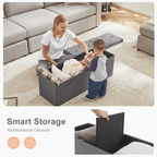 Versatile Foldable Storage Ottoman Bench for Bedroom, Living Room, Entryway Organization