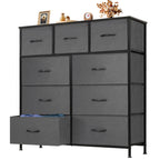 Versatile 9-Drawer Fabric Storage Dresser Chest for Home Organization