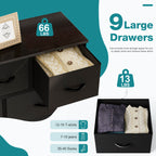 Versatile 9-Drawer Fabric Storage Dresser Chest for Home Organization