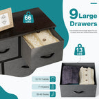 Versatile 9-Drawer Fabric Storage Dresser Chest for Home Organization