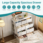 Versatile 9-Drawer Fabric Storage Dresser Chest for Home Organization