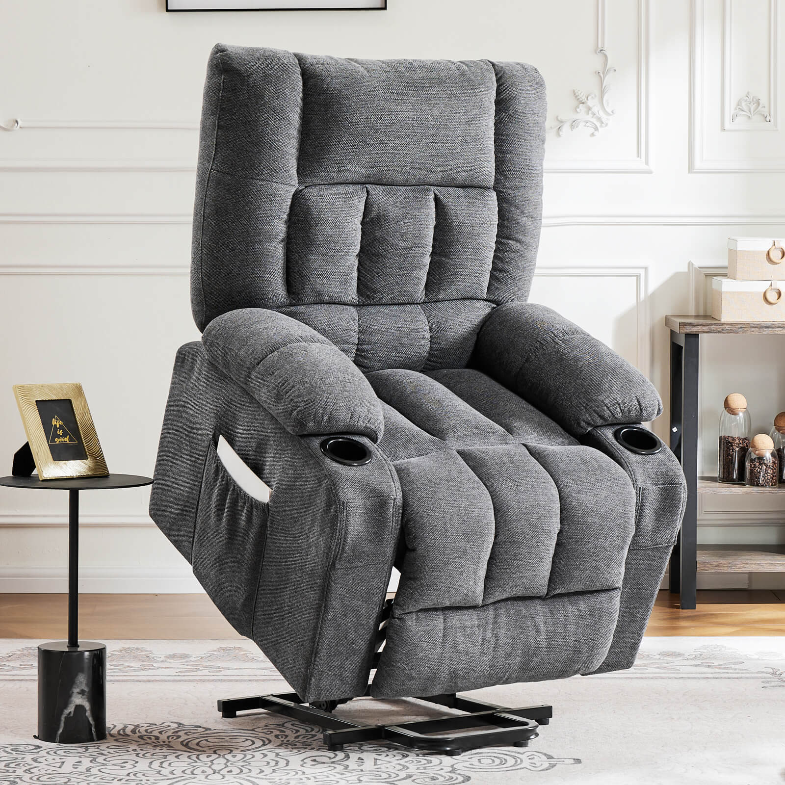 Electric Power Lift Massage Recliner Chair for Seniors, Plush Comfort, Heat