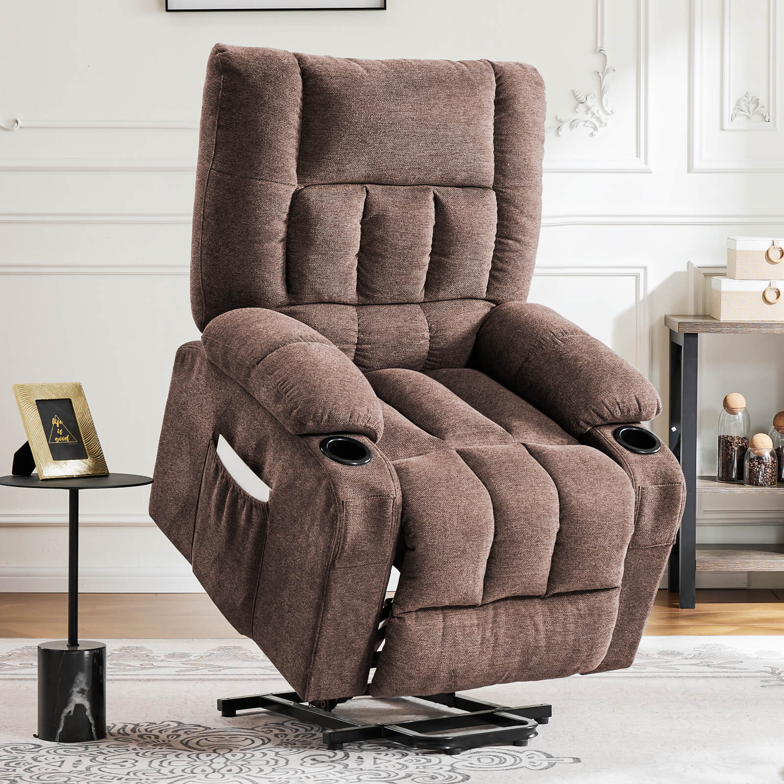 Electric Power Lift Massage Recliner Chair for Seniors, Plush Comfort, Heat
