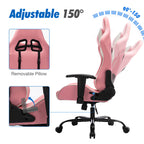 Ergonomic Gaming Chair with Footrest, Upholstered Armrests, and Lumbar Support
