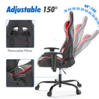 Ergonomic Gaming Chair with Footrest, Upholstered Armrests, and Lumbar Support