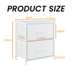 Compact 5-Drawer Fabric Dresser with Wood Top, Strong Metal Frame