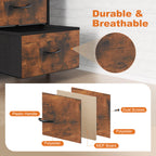 Compact 5-Drawer Fabric Dresser with Wood Top, Strong Metal Frame