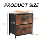 Compact 5-Drawer Fabric Dresser with Wood Top, Strong Metal Frame