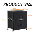 Compact 5-Drawer Fabric Dresser with Wood Top, Strong Metal Frame