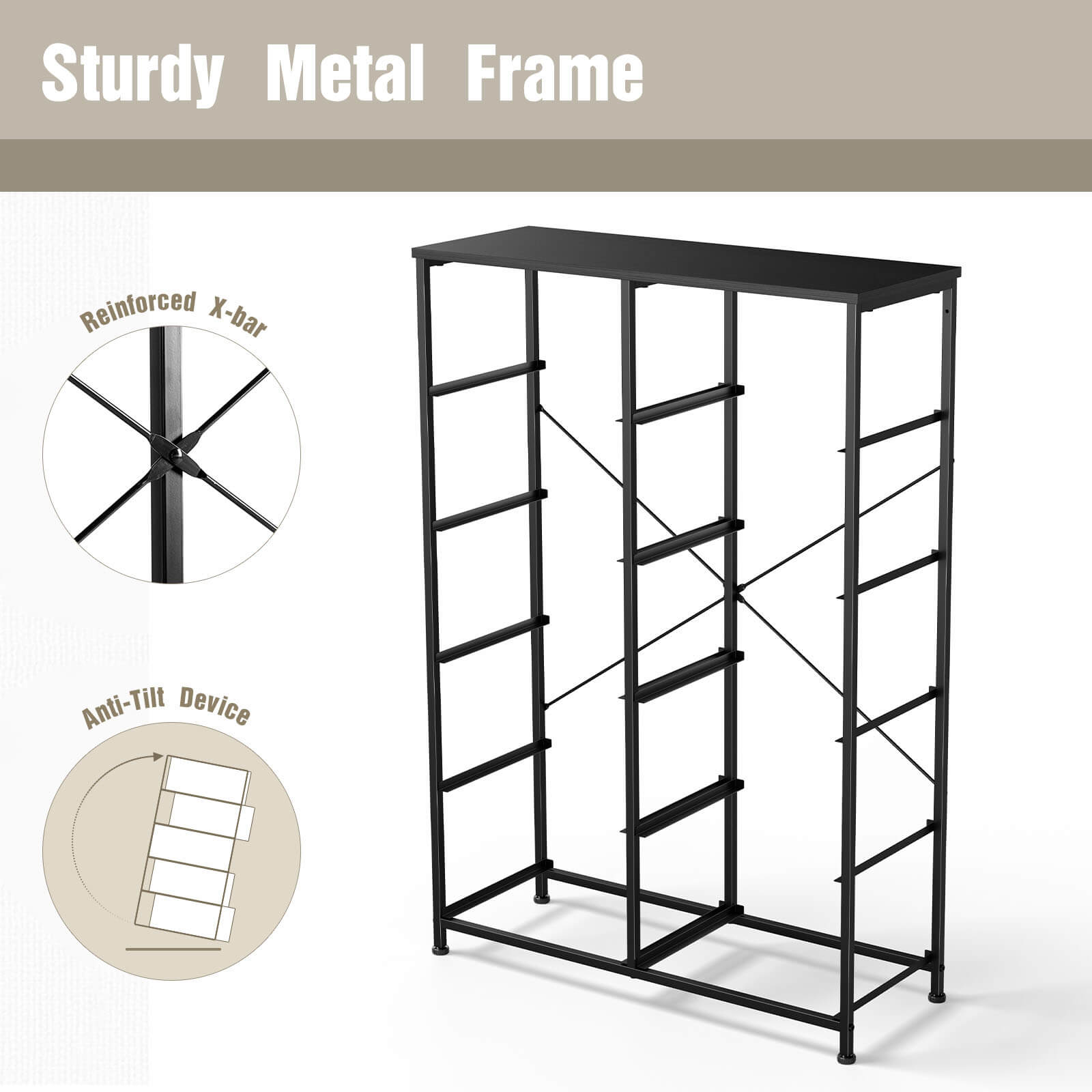 Tall Fabric Dresser with 10 Drawers, Steel Frame, Versatile Bedroom Storage Organizer