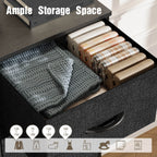 Tall Fabric Dresser with 10 Drawers, Steel Frame, Versatile Bedroom Storage Organizer