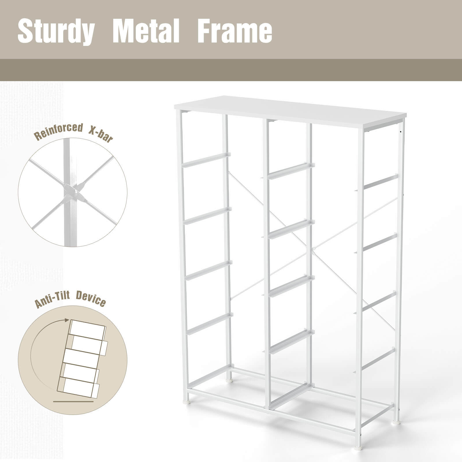 Tall Fabric Dresser with 10 Drawers, Steel Frame, Versatile Bedroom Storage Organizer