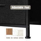 Tall Fabric Dresser with 10 Drawers, Steel Frame, Versatile Bedroom Storage Organizer