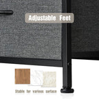 Tall Fabric Dresser with 10 Drawers, Steel Frame, Versatile Bedroom Storage Organizer
