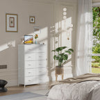Tall Fabric Dresser with 10 Drawers, Steel Frame, Versatile Bedroom Storage Organizer