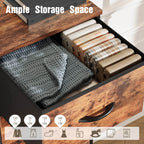 Tall Fabric Dresser with 10 Drawers, Steel Frame, Versatile Bedroom Storage Organizer