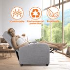 Adjustable Manual Recliner Chair with Massage, Heat, and Lumbar Support