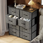 Tall 8-Drawer Fabric Storage Dresser Tower, Modern Bedroom Closet Organizer