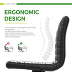 Ergonomic Armless Leather Swivel Office Chair for Home Study Comfort