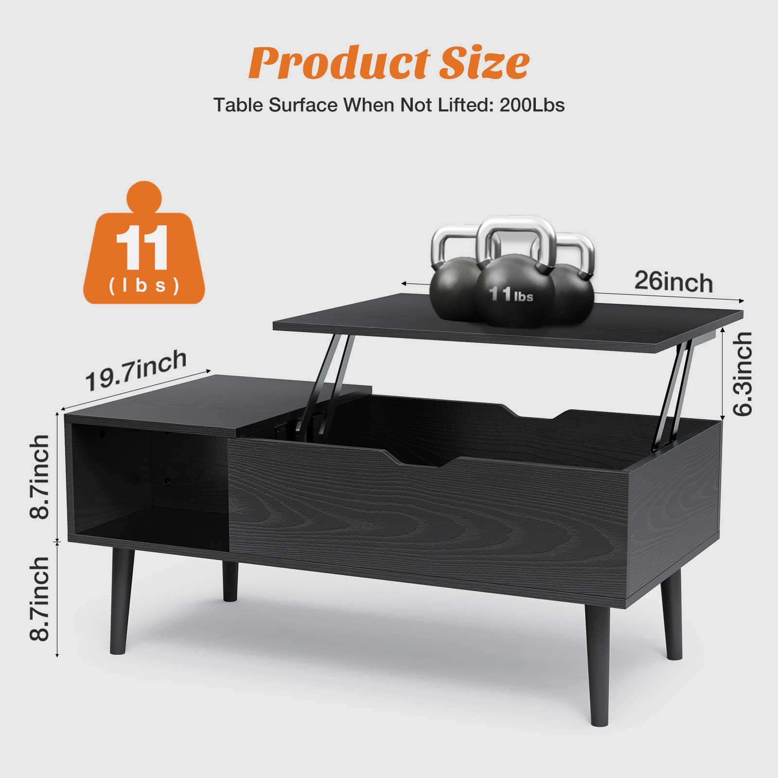 Versatile Lift-Top Coffee Table, Hidden Storage, Adjustable Height, Modern Living Room