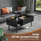 Versatile Lift-Top Coffee Table, Hidden Storage, Adjustable Height, Modern Living Room