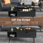 Versatile Lift-Top Coffee Table, Hidden Storage, Adjustable Height, Modern Living Room