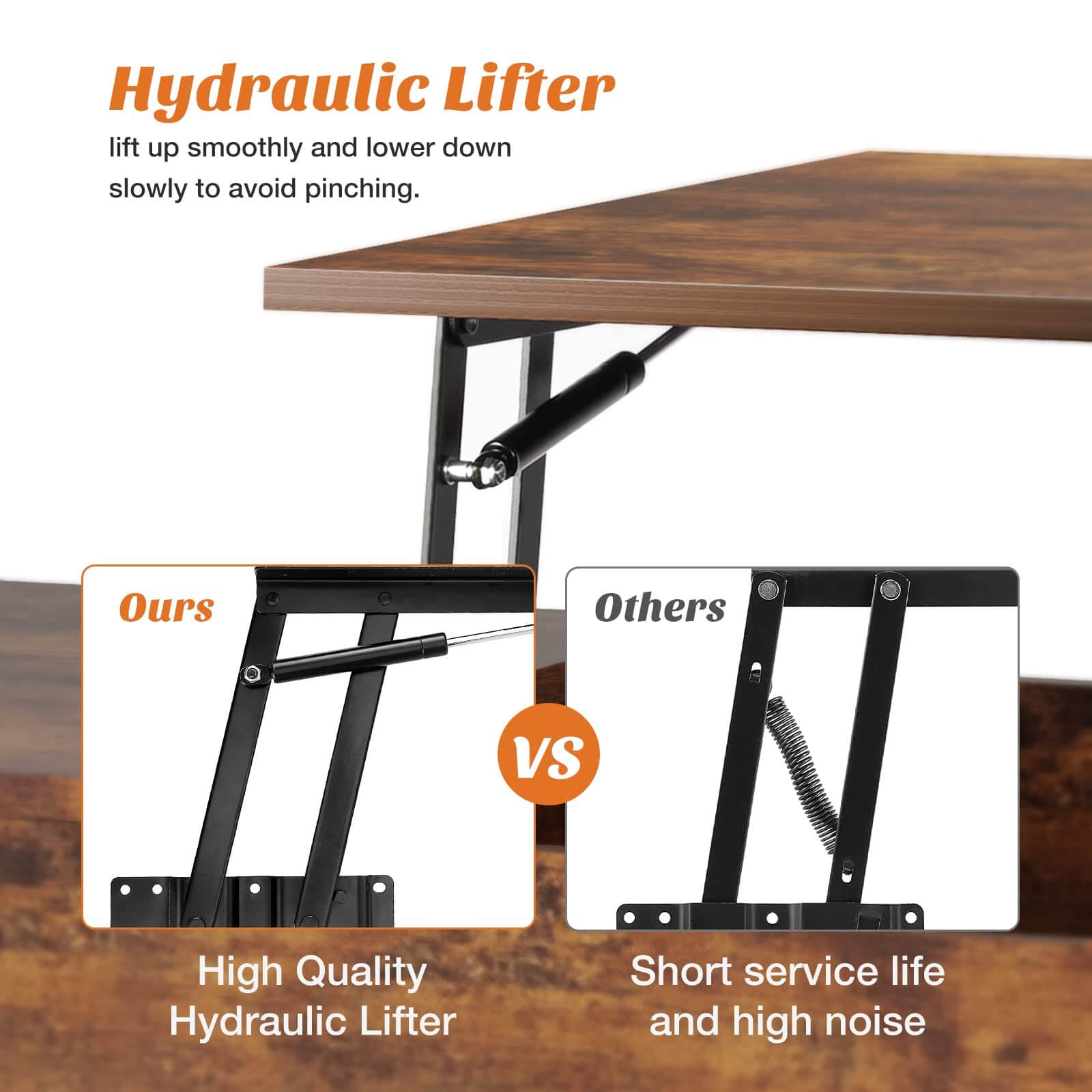 Versatile Lift-Top Coffee Table, Hidden Storage, Adjustable Height, Modern Living Room