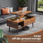 Versatile Lift-Top Coffee Table, Hidden Storage, Adjustable Height, Modern Living Room