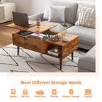 Versatile Lift-Top Coffee Table, Hidden Storage, Adjustable Height, Modern Living Room