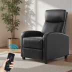 Adjustable Manual Recliner Chair with Massage, Heat, and Lumbar Support