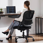 Ergonomic Mesh Office Chair with Flip-up Armrests and Lumbar Support