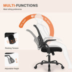 Ergonomic Mesh Office Chair with Flip-up Armrests and Lumbar Support