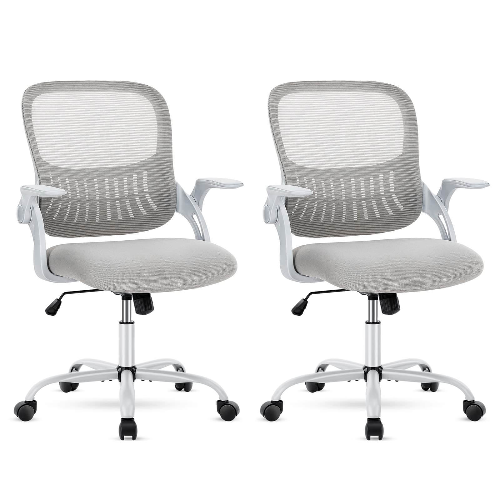 Ergonomic Mesh Office Chair with Flip-up Armrests and Lumbar Support