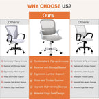 Ergonomic Mesh Office Chair with Flip-up Armrests and Lumbar Support