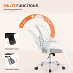 Ergonomic Mesh Office Chair with Flip-up Armrests and Lumbar Support
