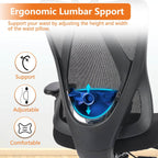 Ergonomic Office Chair with 135° Recline, Adjustable Lumbar Support, Breathable Mesh