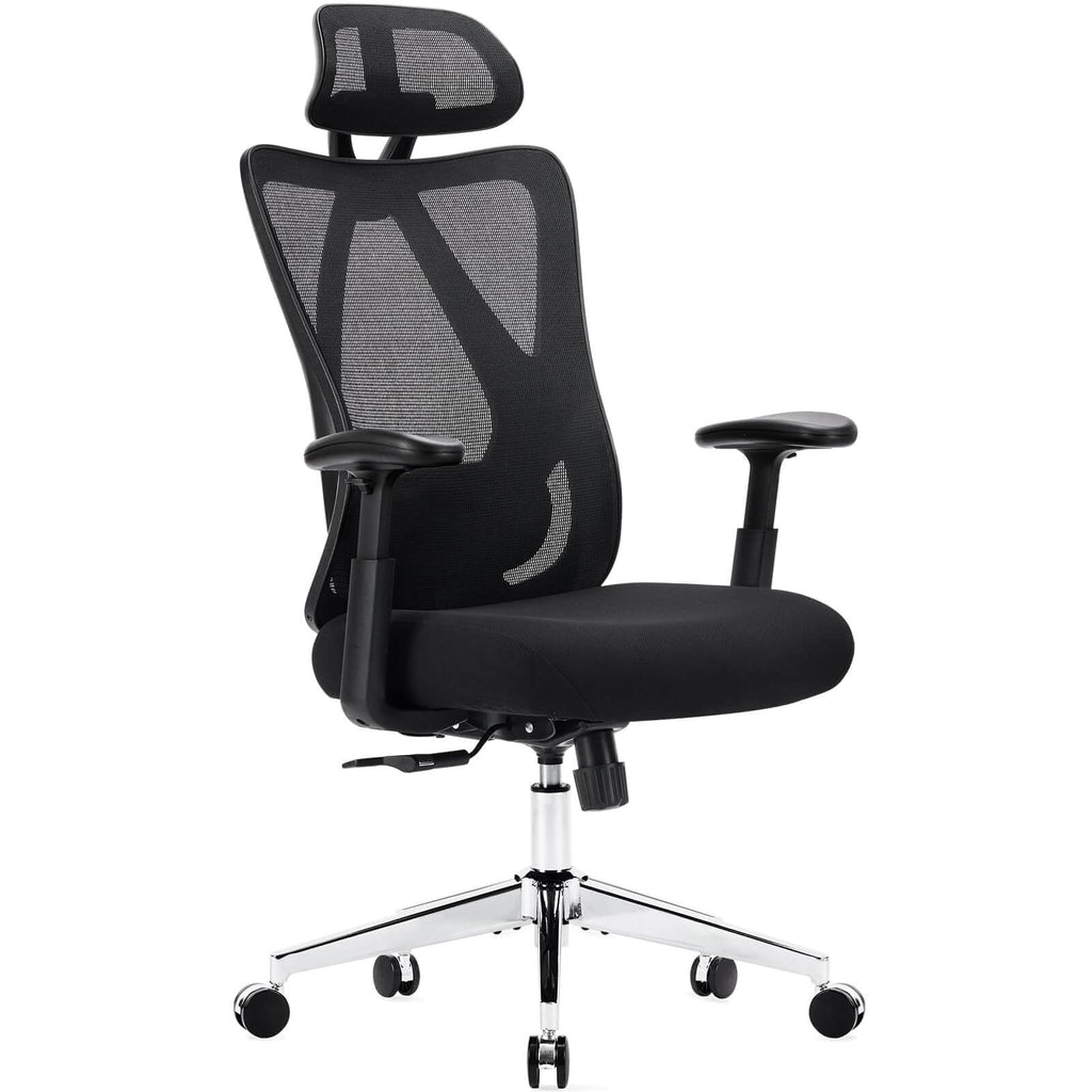 Ergonomic Office Chair with 135° Recline, Adjustable Lumbar Support, Breathable Mesh