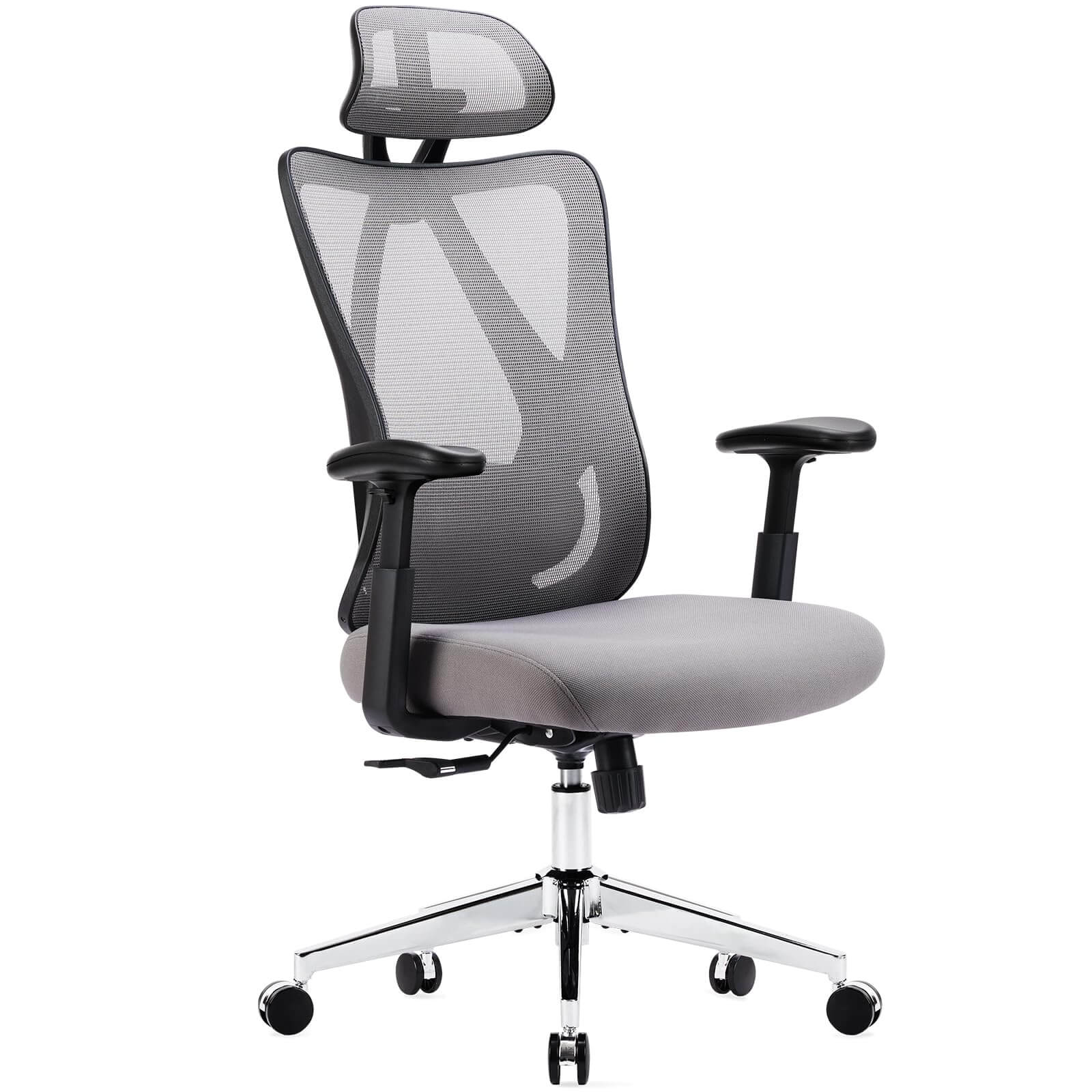 Ergonomic Office Chair with 135° Recline, Adjustable Lumbar Support, Breathable Mesh