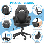 Premium PU Leather Ergonomic Gaming Office Chair with Adjustable Lumbar Support