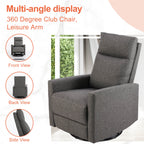Comfortable Swivel Rocker Recliner Chair for Nursery Living Room Relaxation
