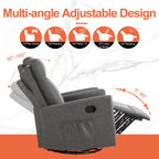 Comfortable Swivel Rocker Recliner Chair for Nursery Living Room Relaxation
